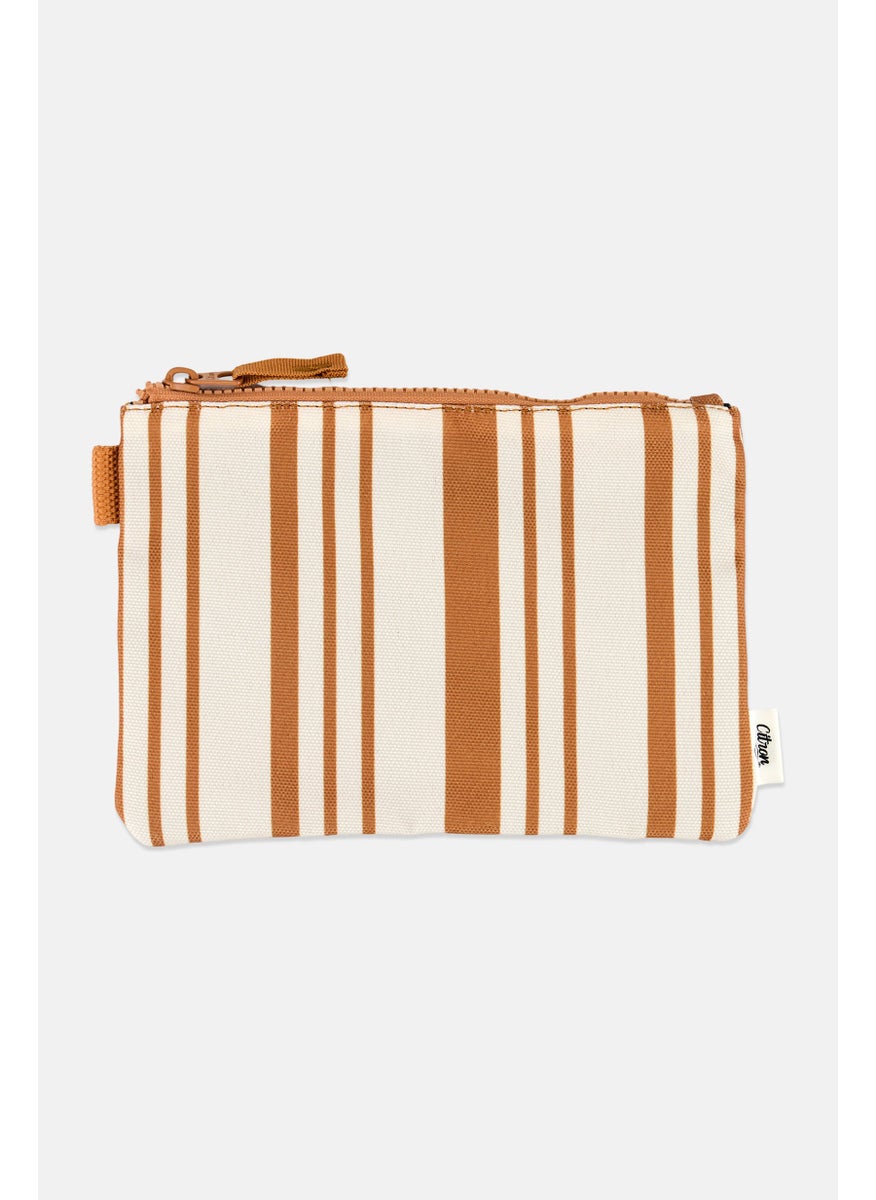 Citron Stripe Cosmetic Pouch, Multicolor  - Image 1