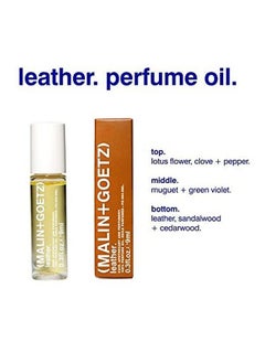 MALIN + GOETZ Leather Perfume Oil For Men & Women Dark & Spicy Modern Scents Vegan & Crueltyfree 0.3 Fl Oz  - Image 3