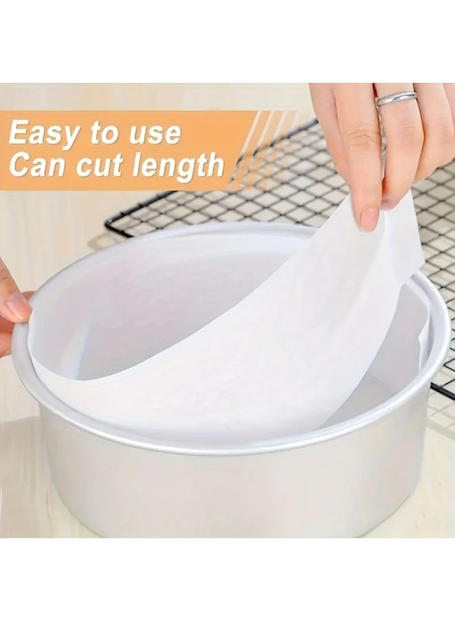 Pre Cut Baking Parchment Paper Roll 3.14in X 134ft Non Stick Heat Resistant Up To 450F Individual Sheets Easy Cleanup For Cake Pans Cheesecake Cookies Pastries Holiday Everyday Baking Smooth Surface Durable Material Nonstick Liner - Image 4