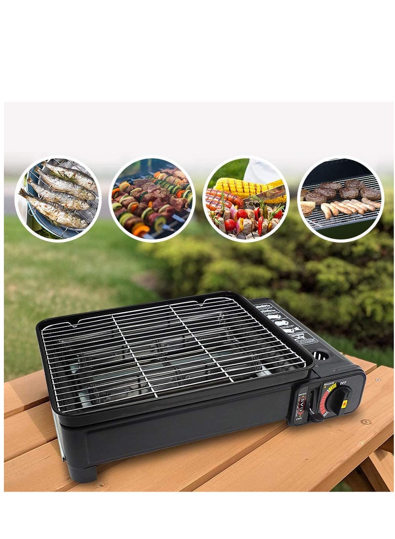 GO2CAMPS Portable Butane Gas Camping Stove With Removable Barbecue Grill , Bbq Camping Stove- Compact Outdoor Cooking Appliance For Grilling, Roasting, And Heating - Adjustable Temperature Control For Camping, Picnics, And Tailgating - Image 2