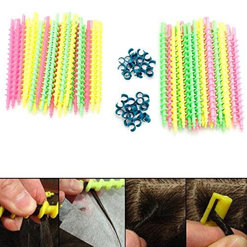 Coobbar Coobar 35Pcs Plastic Barber Hairdressing Spiral Hair Perm Rod Salon Tool Durable - Image 5