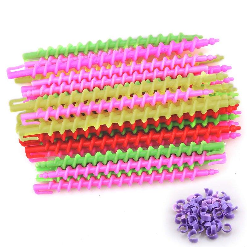 Coobbar Coobar 35Pcs Plastic Barber Hairdressing Spiral Hair Perm Rod Salon Tool Durable - Image 1