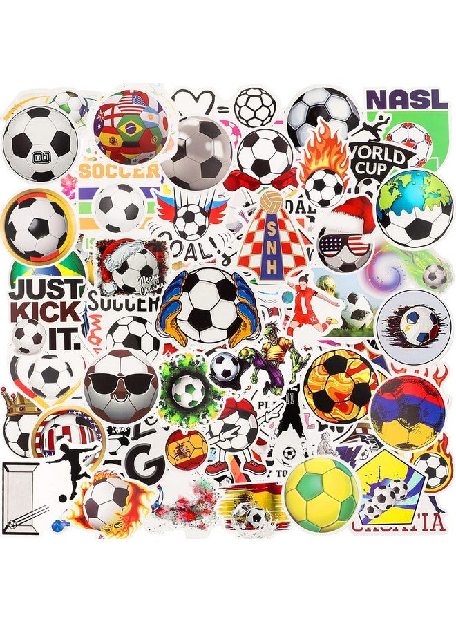 Moncinday Soccer Stickers 100Pcs Gifts For Boys Girls Sport Soccer Stickers For Water Bottles Soccer Gift Decal Soccer Party Favors For Kids - Image 2