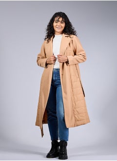 Women's Long Winter Coat - Wool with Quilted Design, Elegant and Warm - pzsku/ZE29E76D2D66CE560AAFFZ/45/_/1735042623/db2f054c-653a-4d19-aab3-3f20672a5ba9