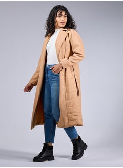 Women's Long Winter Coat - Wool with Quilted Design, Elegant and Warm - pzsku/ZE29E76D2D66CE560AAFFZ/45/_/1735042636/78aa619a-cffb-482a-bee1-82dfd7cb781f