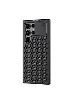 AMBERJACK For Samsung Galaxy S24 Ultra Aromatherapy Metal Cooling Phone Case Aluminum Alloy Heat Dissipation Phone Case Breathable Cooling Hollow Aromatherapy Case  - Image 1