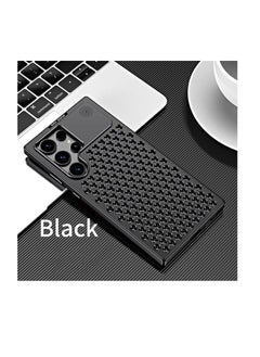 AMBERJACK For Samsung Galaxy S24 Ultra Aromatherapy Metal Cooling Phone Case Aluminum Alloy Heat Dissipation Phone Case Breathable Cooling Hollow Aromatherapy Case  - Image 2