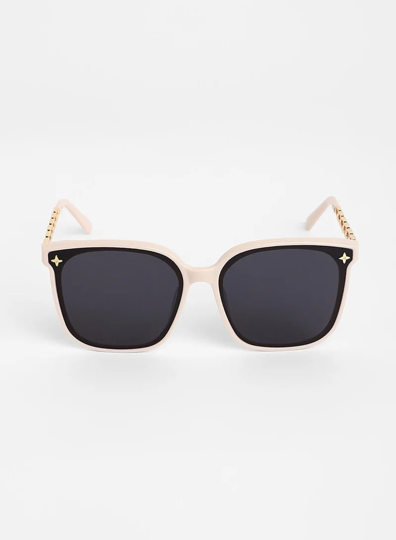صوص هاوت The Chainlink Wayfarer Sunglasses - Ivory White
