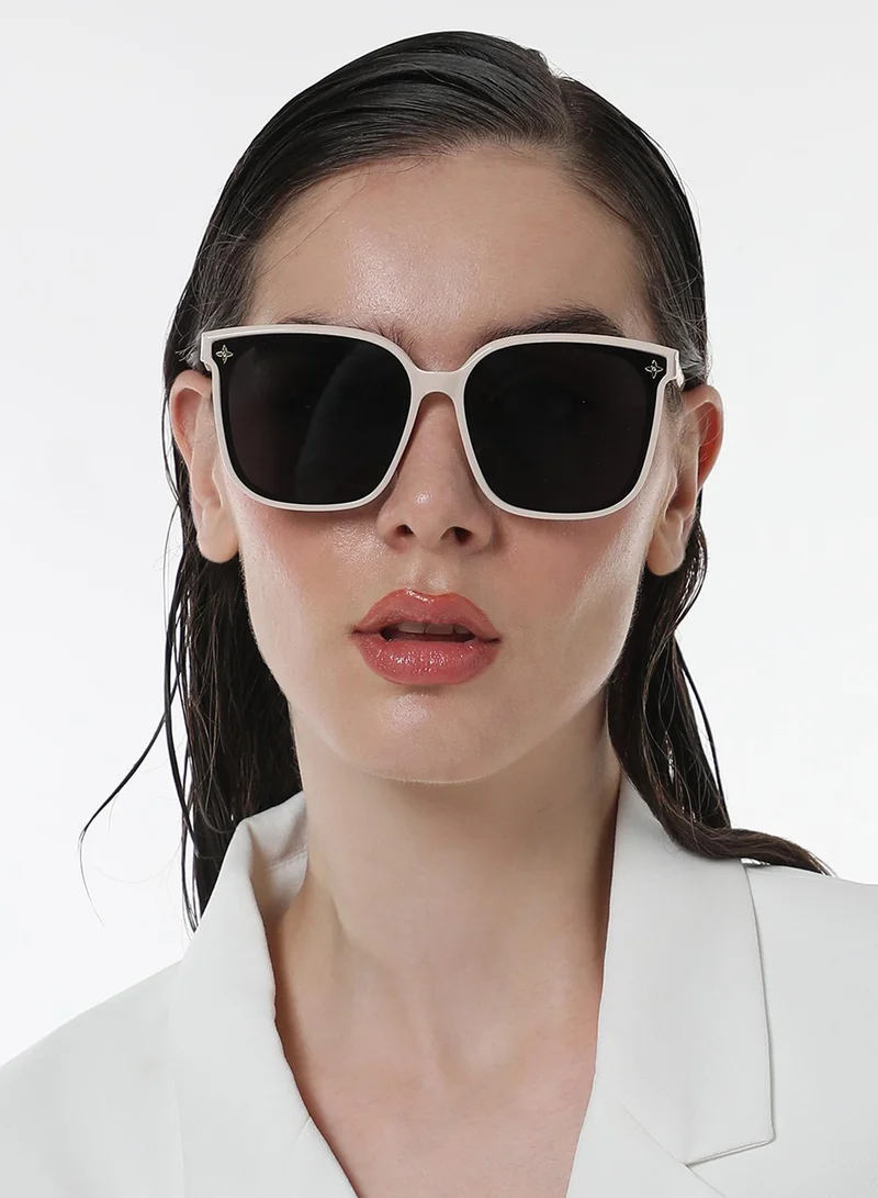 صوص هاوت The Chainlink Wayfarer Sunglasses - Ivory White