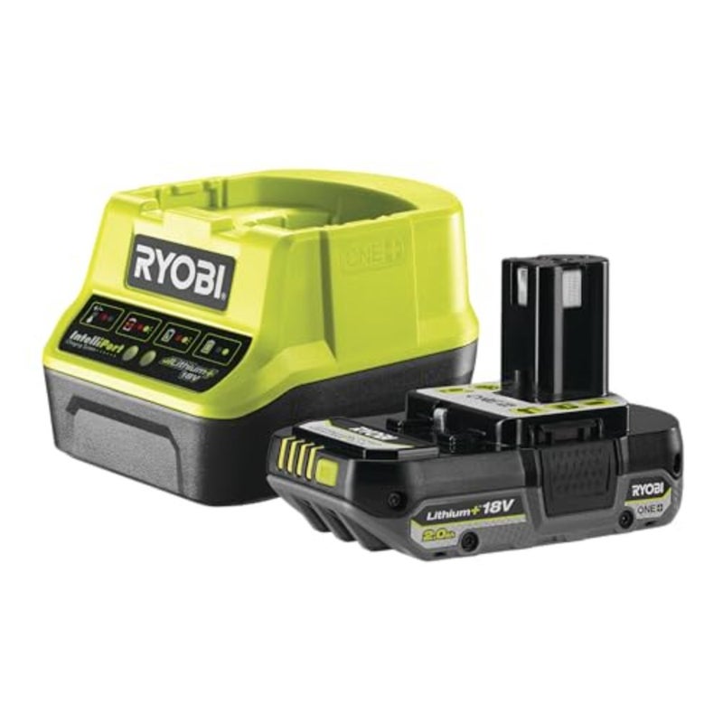 RB1820C 130597008 18V One+ 1 x 2.0Ah Battery and 2.0A Charger Kit, Green - Image 1