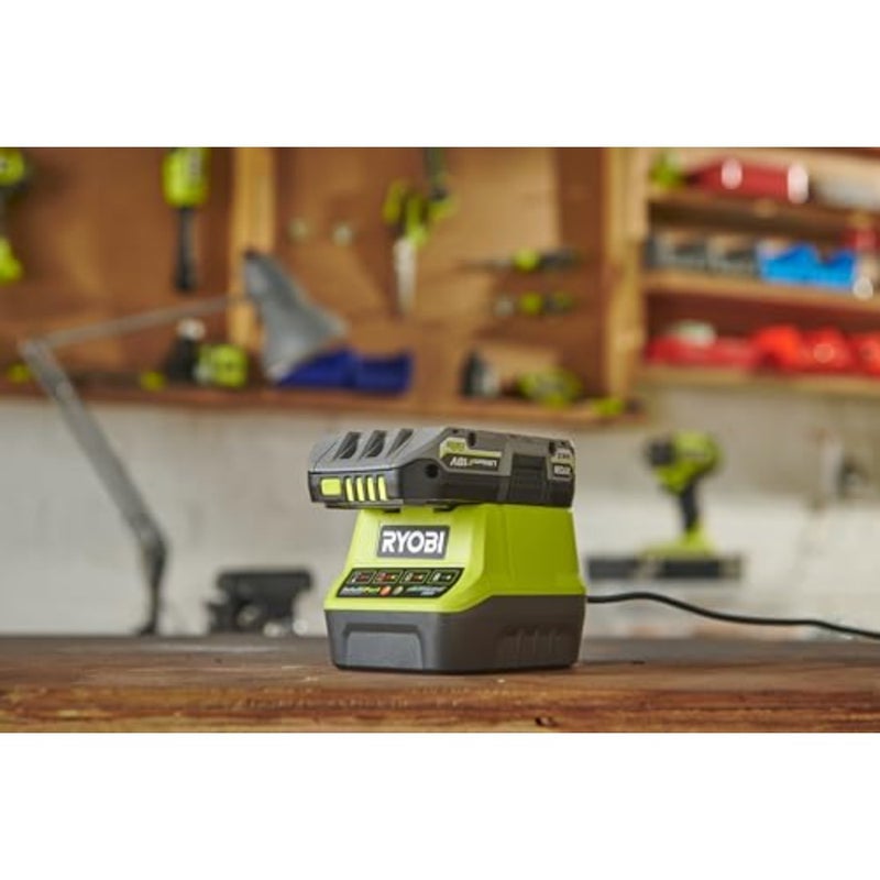RB1820C 130597008 18V One+ 1 x 2.0Ah Battery and 2.0A Charger Kit, Green - Image 2