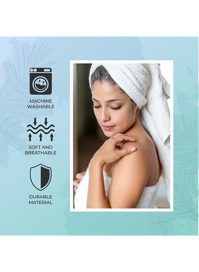 erorex Eco Friendly 100 Percent Cotton Towel Set 2 Piece Coral - Image 4