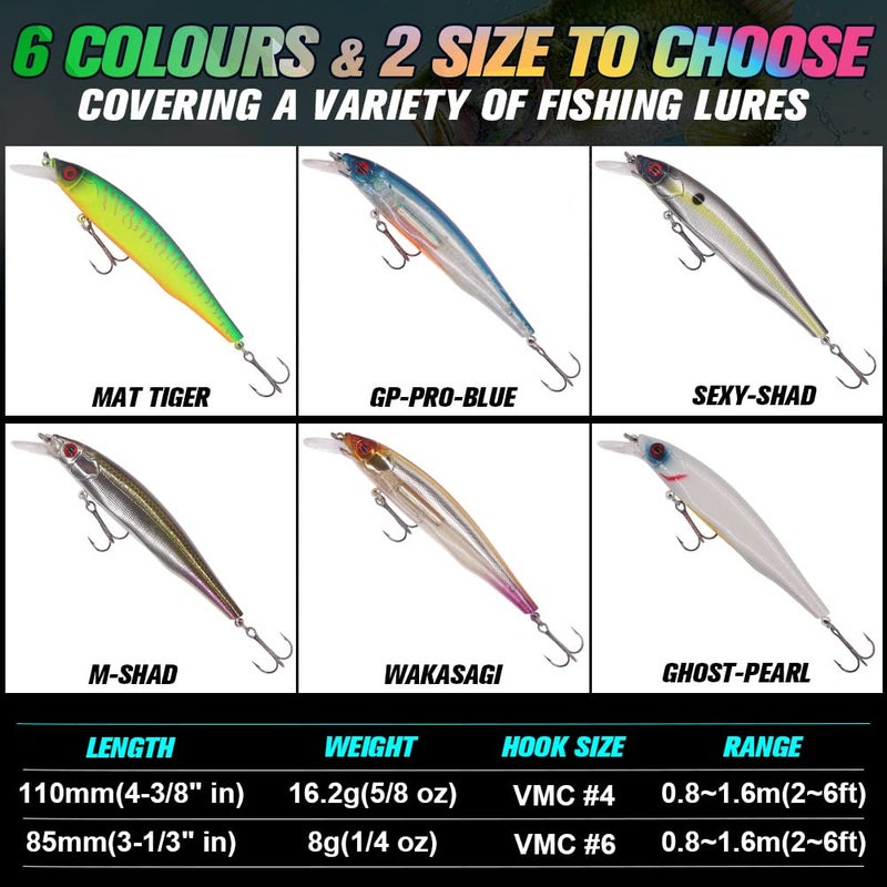 XFISHMAN Jerkbait-for-Bass-Fishing-Minnow-Lure-Suspending-Jerk-Baits-Fishing-Lures Kit - Image 4