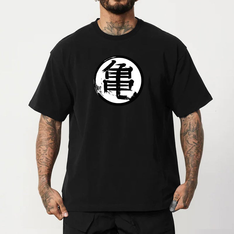 Japanese Anime Ghost Fitness Short Sleeve Personalized Cotton Top T-Shirt Loose Plus Size Bottoming Shirt - Image 5
