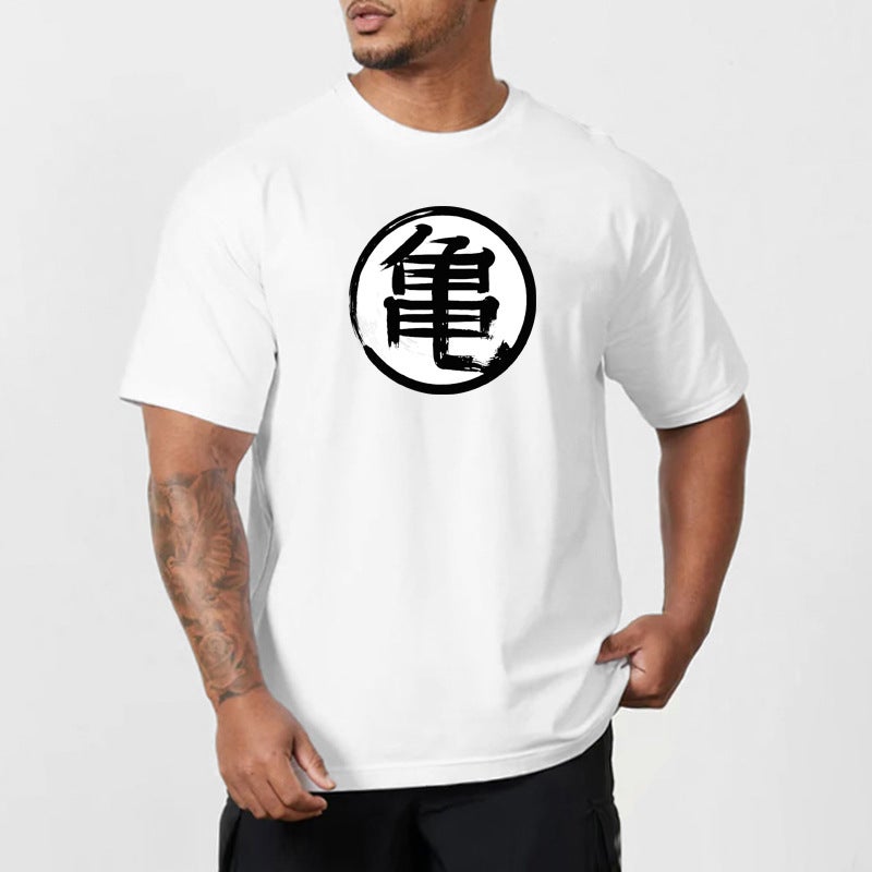 Japanese Anime Ghost Fitness Short Sleeve Personalized Cotton Top T-Shirt Loose Plus Size Bottoming Shirt - Image 1