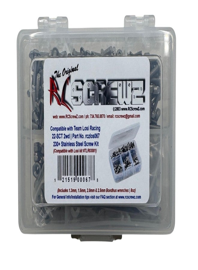 RC Screwz RCScrewz Compatible with Losi 22-SCT 2WD, RCZLOS067 Stainless Steel Screw Kit - Image 1