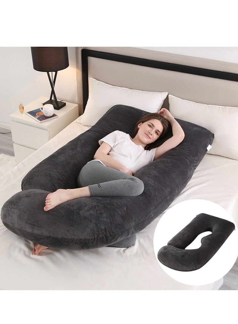 MJZ Pregnancy Pillows for Sleeping, 155cm U Shape Full Body Maternity Pillow with Removable Velvet Cover, Support for Back, Legs, Belly for Pregnant Women, Pregnancy Pillow for Women Body Pillows for Adults - Image 1