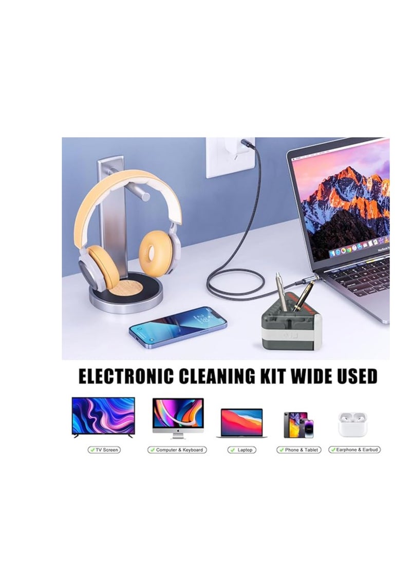 منظف ​​لوحة المفاتيح الإلكتروني لأجهزة ماك بوك برو وآيفون والكمبيوتر المحمول والكمبيوتر اللوحي والسيارة وفرشاة رش وقلم لتنظيف الشاشة المسطحة للتلفزيون الذكي والهاتف وعدسات الكاميرا وأدوات مكتب رائعة وهدايا للاعبي الألعاب - Image 2