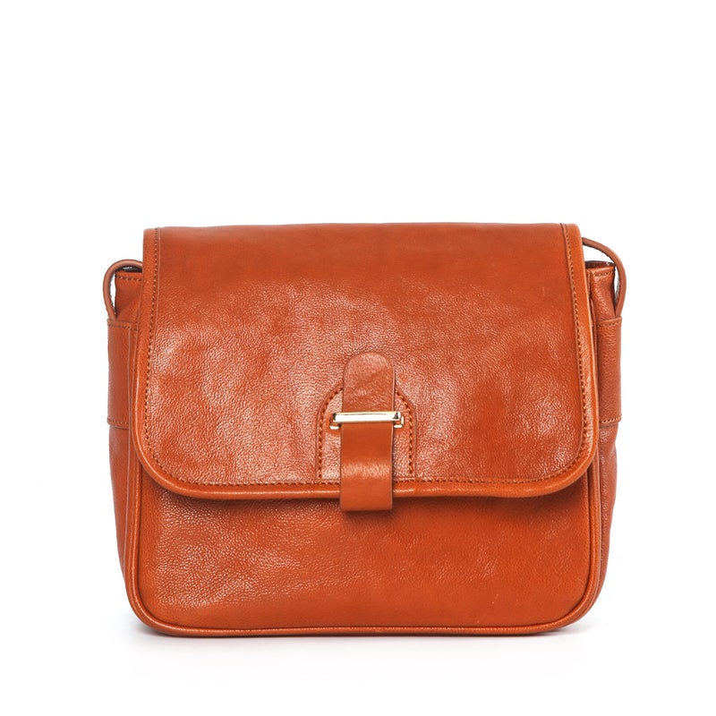 26 New Japanese-Style Niche Single-Shoulder Messenger Bags Made Of Vegetable-Tanned Leather, Semi-Handmade Vintage Women'S Crossbody Small Square Bags - Image 2