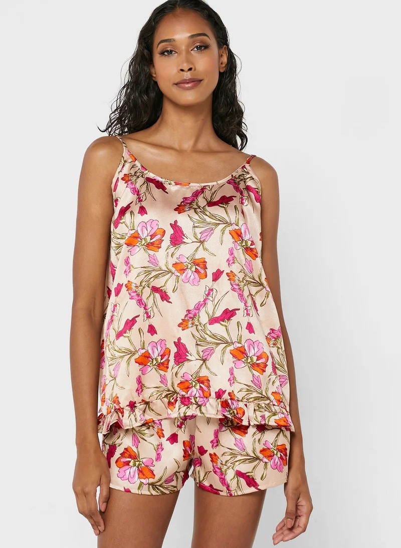 Ginger Printed Short Set