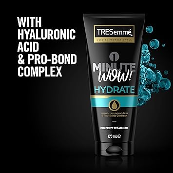 Tresemme تريسمي علاج مكثف للشعر لمدة دقيقة WOW بالترطيب مع حمض الهيالورونيك مع مركب ProBond للشعر الجاف أو التالف 170 مل - Image 3