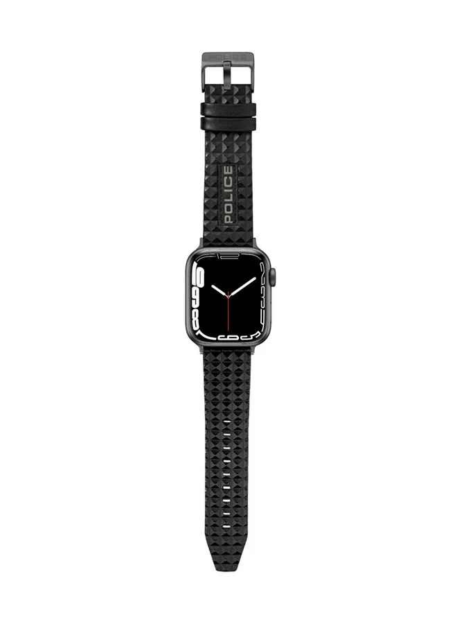 POLICE Pyramid Black Leather Watch Straps