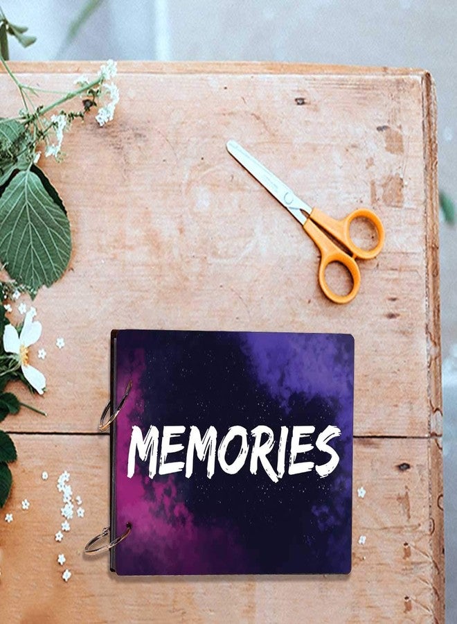 100Yellow Memories Theme Wooden Photo Album Scrapbook| 40 A5 Pages | Size : 15.2 Cm X 21.5 Cm |Multicolour - Image 2