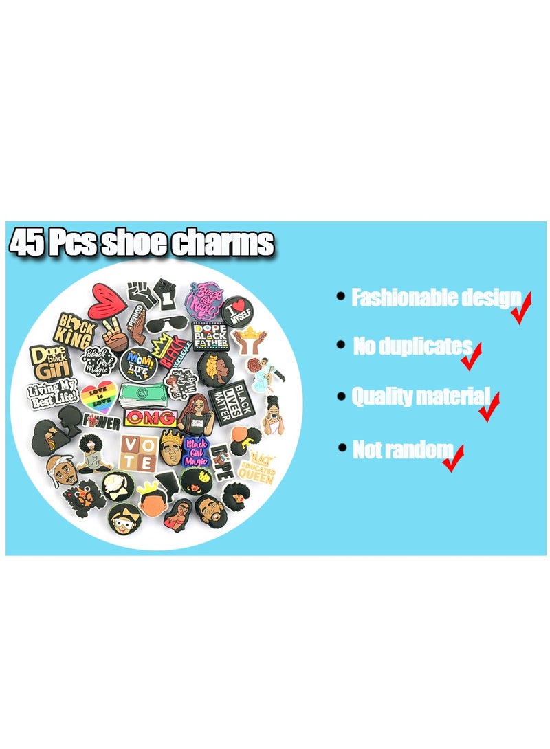 SOLARAE Shoe Charms Croc Accessories Shoes-Decoration 45 Pcs shoe Charms for Women Girls Men Party Favor - Image 2
