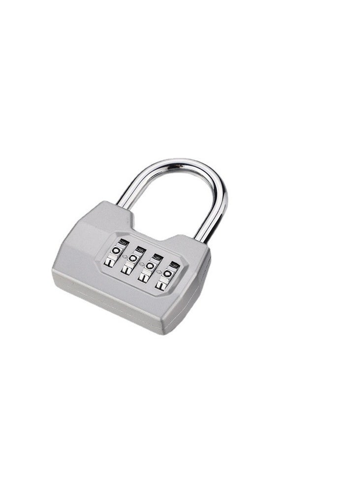 Excefore - 4 Digit Combination Lock Outdoor, Heavy Duty Locker Lock, Combination Lock for Locker, Waterproof Combo Lock for Gym Locker, Hasp Storage, Shed, Fence, Gate, Silver - Image 1