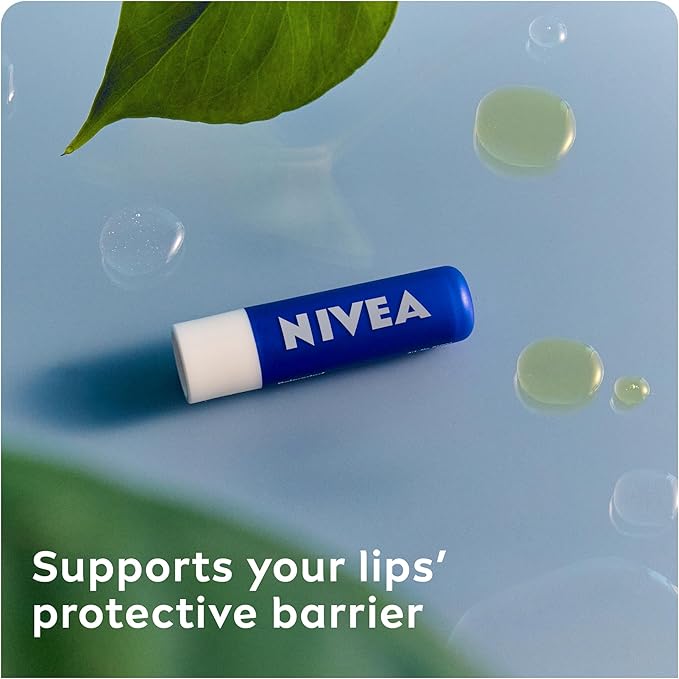 Nivea بلسم شفاه نيفيا العناية الأصلية 48 جرام بلسم شفاه يرطب الشفاه بعمق لمدة 24 ساعة مع 100% مكونات طبيعية من زبدة الشيا والفيتامينات للعناية بالشفاه - Image 3