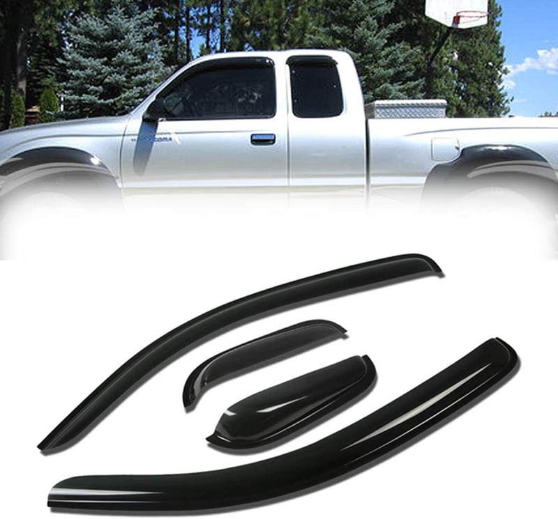 Deebior TY4P07 Side Window Wind Deflector Set for 2005-2015 Toyota Tacoma Extended Cab - Image 1