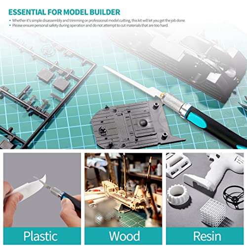 LitKiwi Prozwee Model Craft Hand Saw Kit(with 7PCS Saw Blades),Modeling Knife Hacksaw Tool,DIY Mini Razor Saw Kit for Handcrafted, DIY models and Other Fine Cutting - Image 2