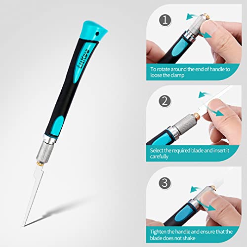LitKiwi Prozwee Model Craft Hand Saw Kit(with 7PCS Saw Blades),Modeling Knife Hacksaw Tool,DIY Mini Razor Saw Kit for Handcrafted, DIY models and Other Fine Cutting - Image 5