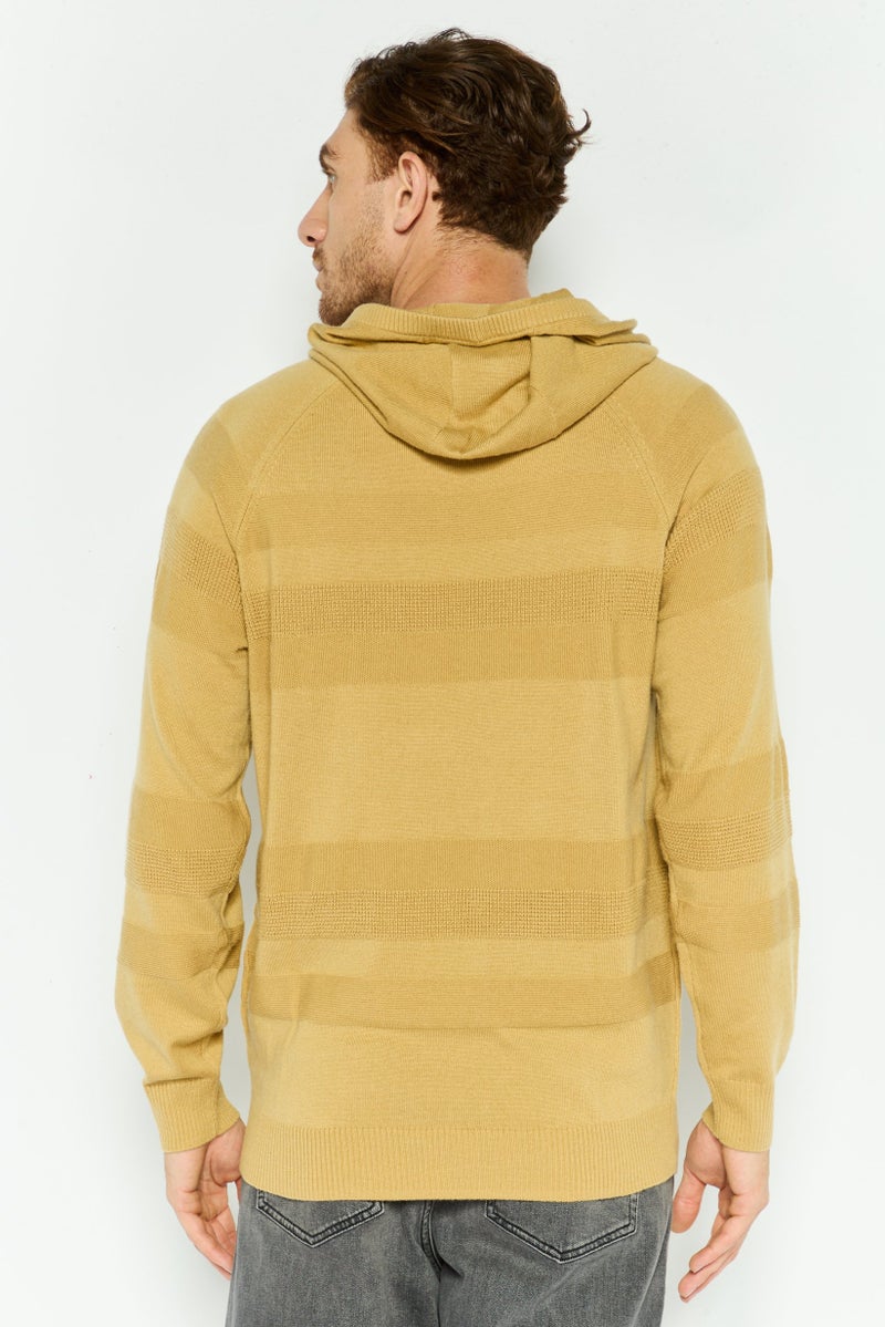 Lyle & Scott Men Hooded Long Sleeve Brand Logo Sweatshirt, Khaki - Image 4