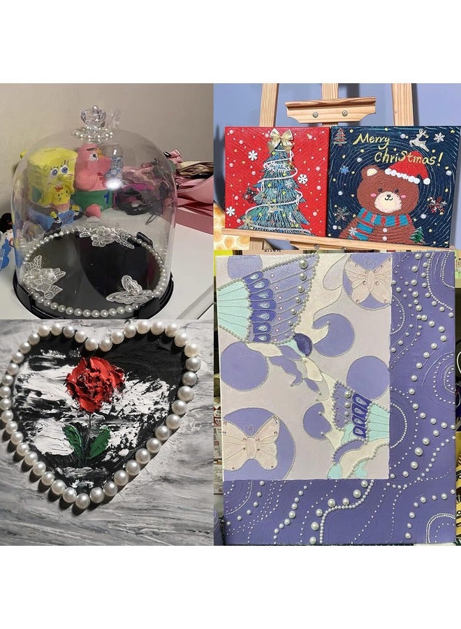 991 قطعة ملصقات لؤلؤ لاصقة للوجه تجميل المكياج فن الأظافر الهاتف المحمول الحرف اليدوية ديكور المنزل ألبوم الصور زينة، 3مم/4مم/5مم/6مم/8مم/10مم - Image 5