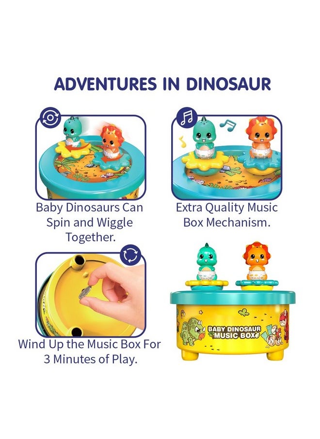 WEofferwhatYOUwant WEofferwhatYOUwant Dinosaur Baby Music Box Gentle Tunes for Little Adventurers - Ideal Gift for Dinosaur Enthusiasts, No Batteries Required  - Image 5