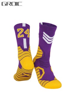 Elite Basketball Socks, Athletic Socks with 3D Ankle Protection, Football & Running Socks, Compression Cushion Sport Socks Unisex