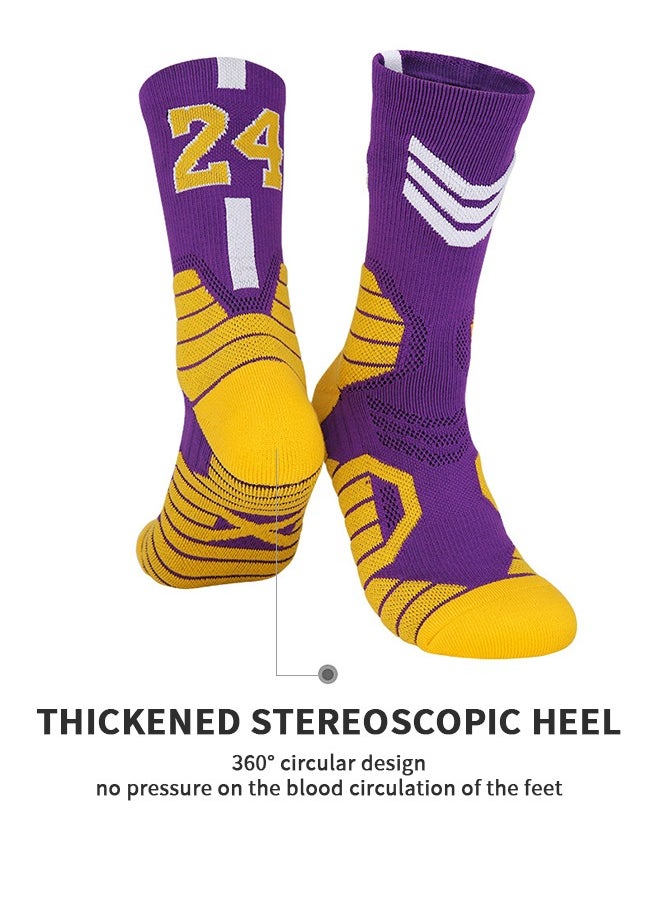 GROIC - Elite Basketball Socks, Athletic Socks with 3D Ankle Protection, Football & Running Socks, Compression Cushion Sport Socks Unisex - Image 1