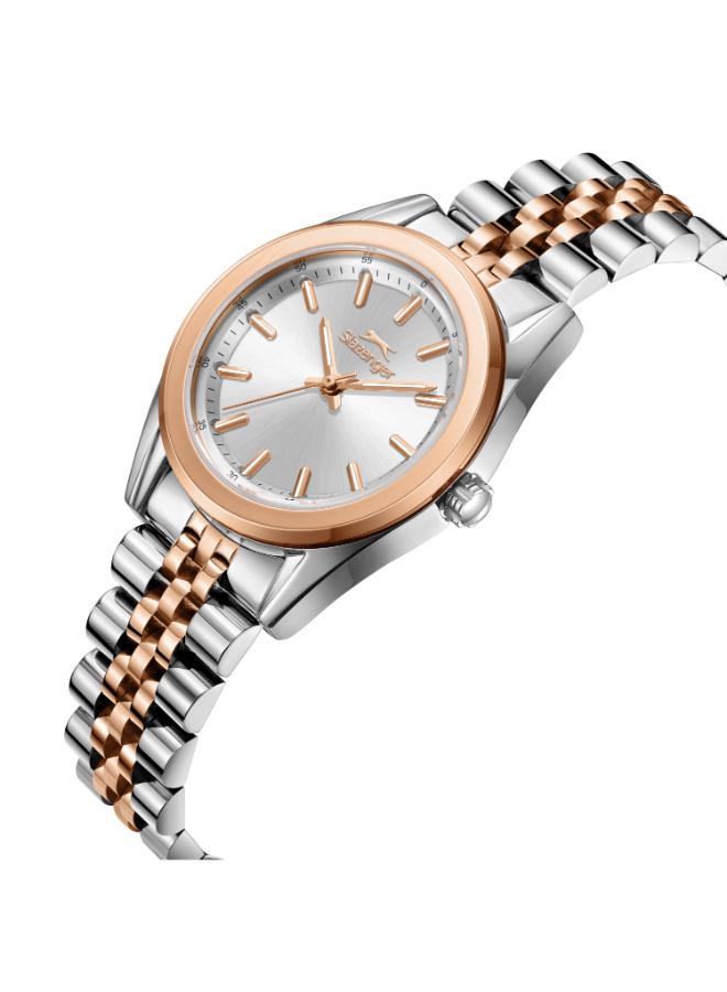 سلازنجر ساعة يد نسائية معدنية بعقارب - Image 2