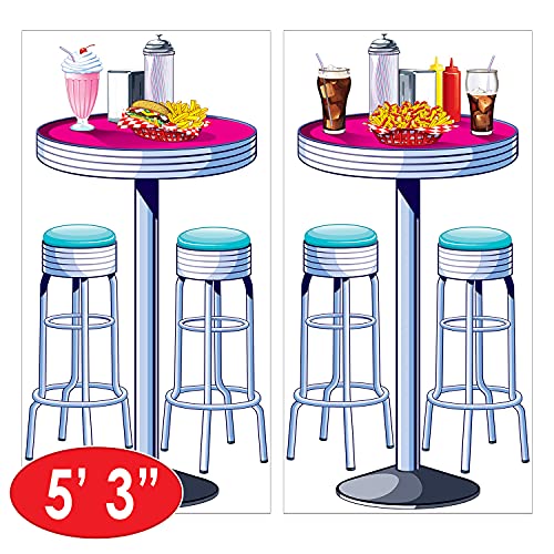 Beistle Soda Shop Tables & Stools Props Party Accessory (1 count) (2/Pkg) - Image 2