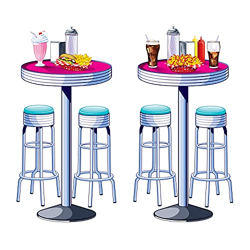 Beistle Soda Shop Tables & Stools Props Party Accessory (1 count) (2/Pkg) - Image 1
