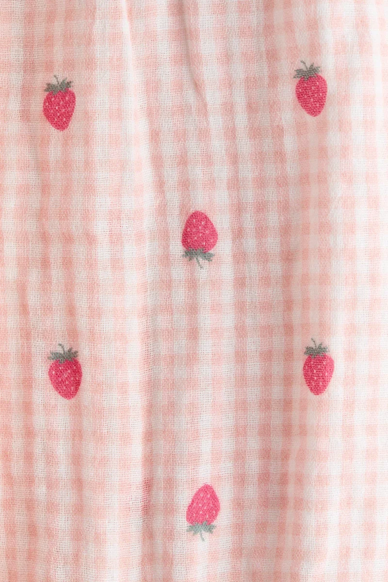 اتش اند ام رومبر من الموسلين بتفاصيل مكشكشة