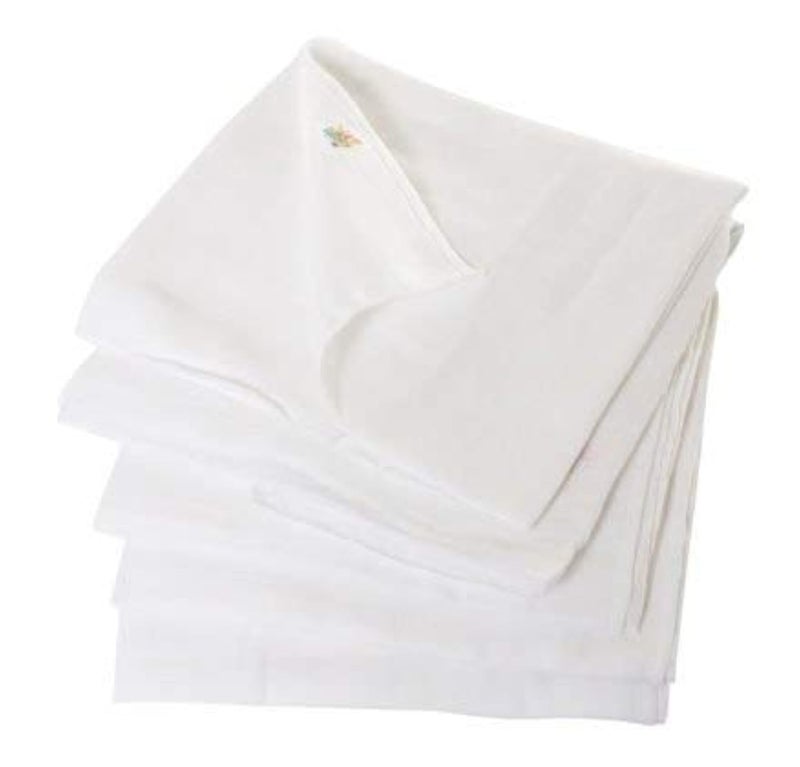ans Unisex Nappy Cloth Set Of White Soft Pure Cotton And Highly Absorbent (70X70 Cms) (48 Pc Nappy Cloth White) - Image 5