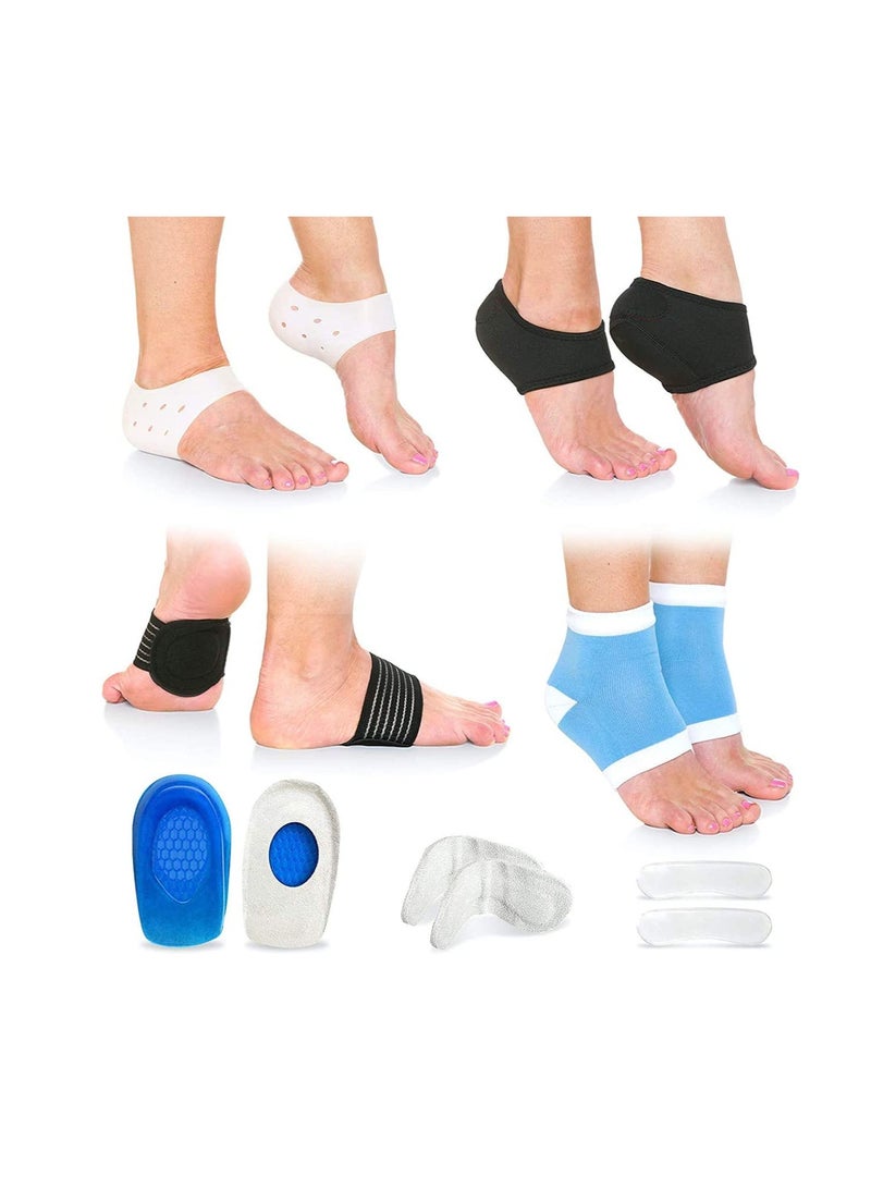 SYOSI Plantar Fasciitis Relief Foot Pain, Planter Fasciitis Support, Gel Calcaneal Bone Spurs and Treatment Package, Compression Socks, Cuffs, Arch Support, Heel Pads - Image 1
