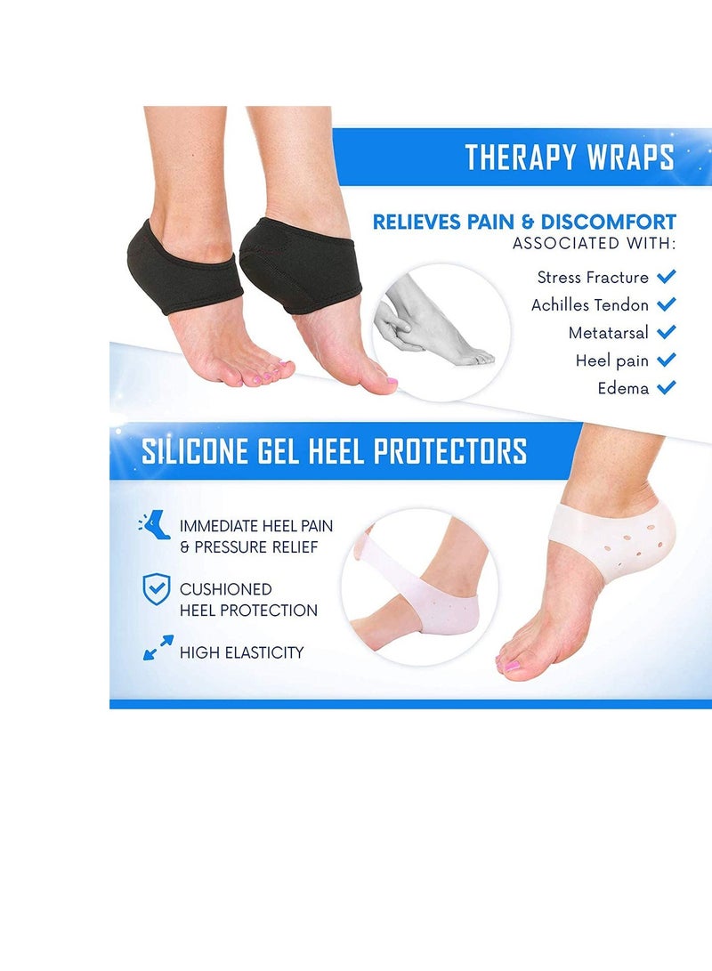 SYOSI Plantar Fasciitis Relief Foot Pain, Planter Fasciitis Support, Gel Calcaneal Bone Spurs and Treatment Package, Compression Socks, Cuffs, Arch Support, Heel Pads - Image 3