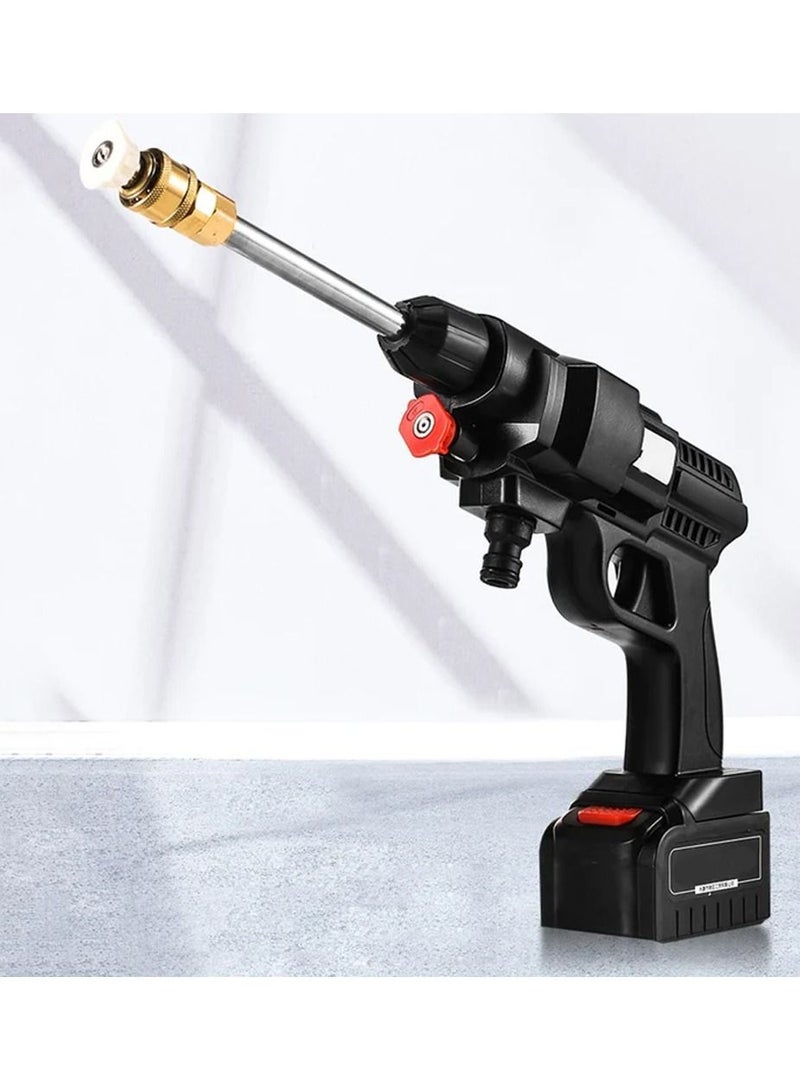 48V Cordless Portable Washer Electric High Pressure Cleaner Machine 200W 30Bar Lithium Handheld Car Cleaning Device With Foam Generator Nozzle Water Pump  - Image 2