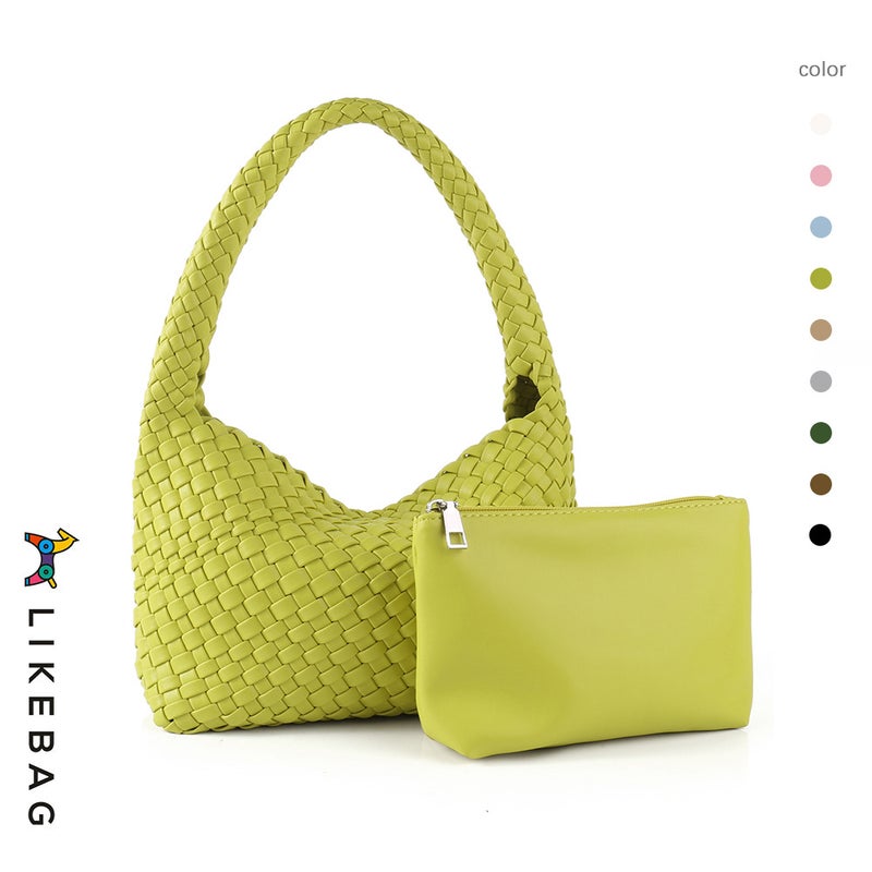 Pure Hand-Woven Lunch Box Bag High-End Underarm Bag Fashion Women'S Bag Portable Shoulder Bag - Image 1