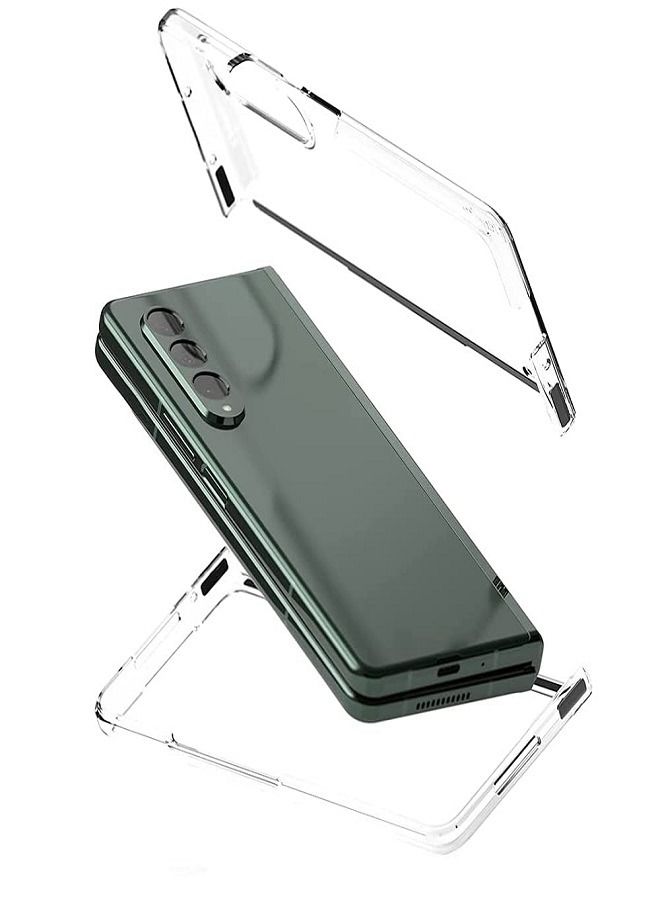 FOCUS Clear Case for Samsung Galaxy Z Fold 5 Case Clear Anti-Yellow Ultra-Thin Slim Fit Transparent Hard PC Protective Phone Case for Samsung Fold 5 5G