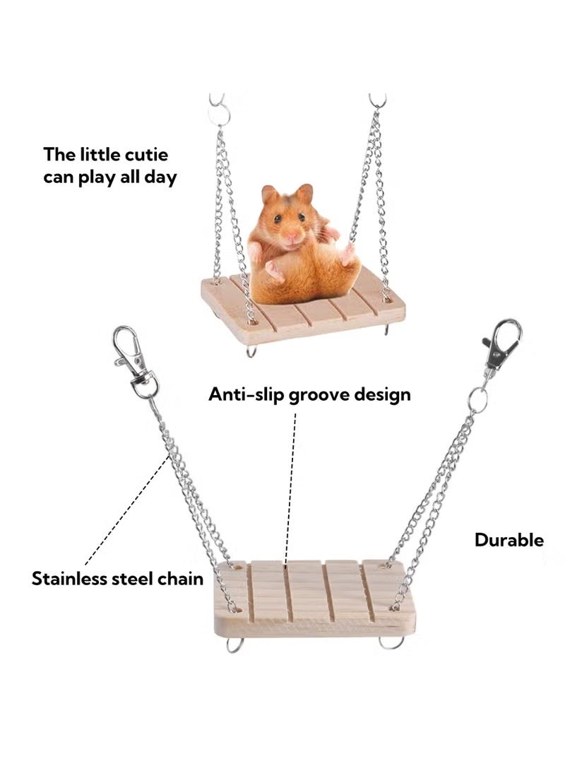 12-Piece Hamster Toy Set - Fun and Safe Chew Toys for Hamsters, Rabbits, and Parrots - Includes Wooden Chew Toys, Suitable for Small Pets - Image 3