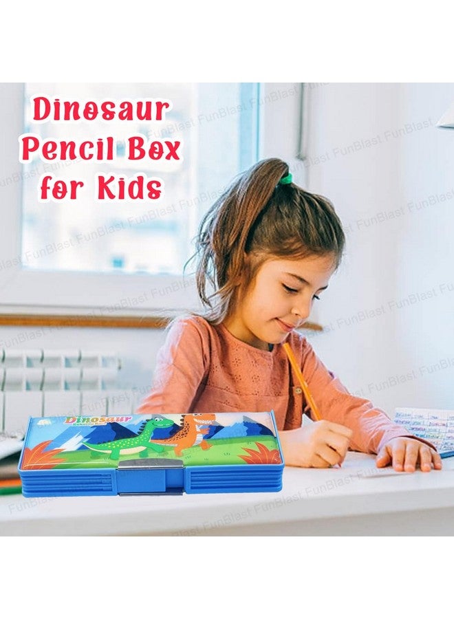 فنبلاست علبة أقلام بلاستيكية مغناطيسية من فن بلاست، علبة أقلام ديناصور للأطفال، حامل أقلام متعدد الطبقات، منظم أدوات مكتبية، هدية عيد ميلاد للأطفال (متعدد الألوان) - Image 5